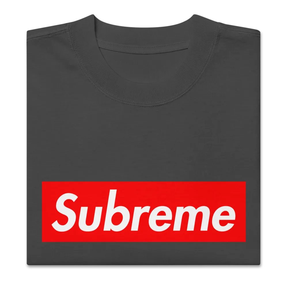 Red 'Subreme' Arab Parody Oversized Tee product image (3)