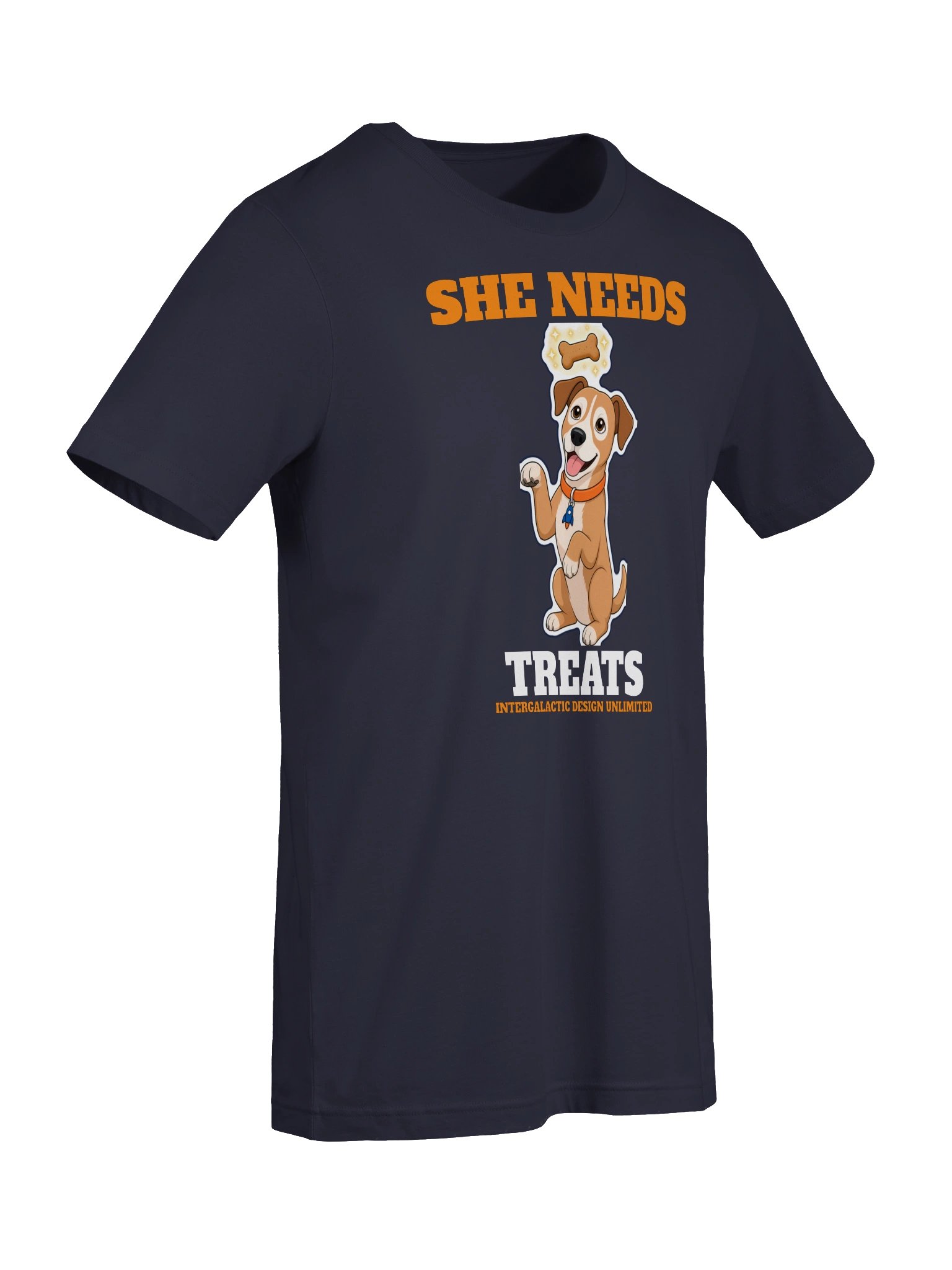 Lucy: She Needs Treats Dog Tee (Navy) product image (7)