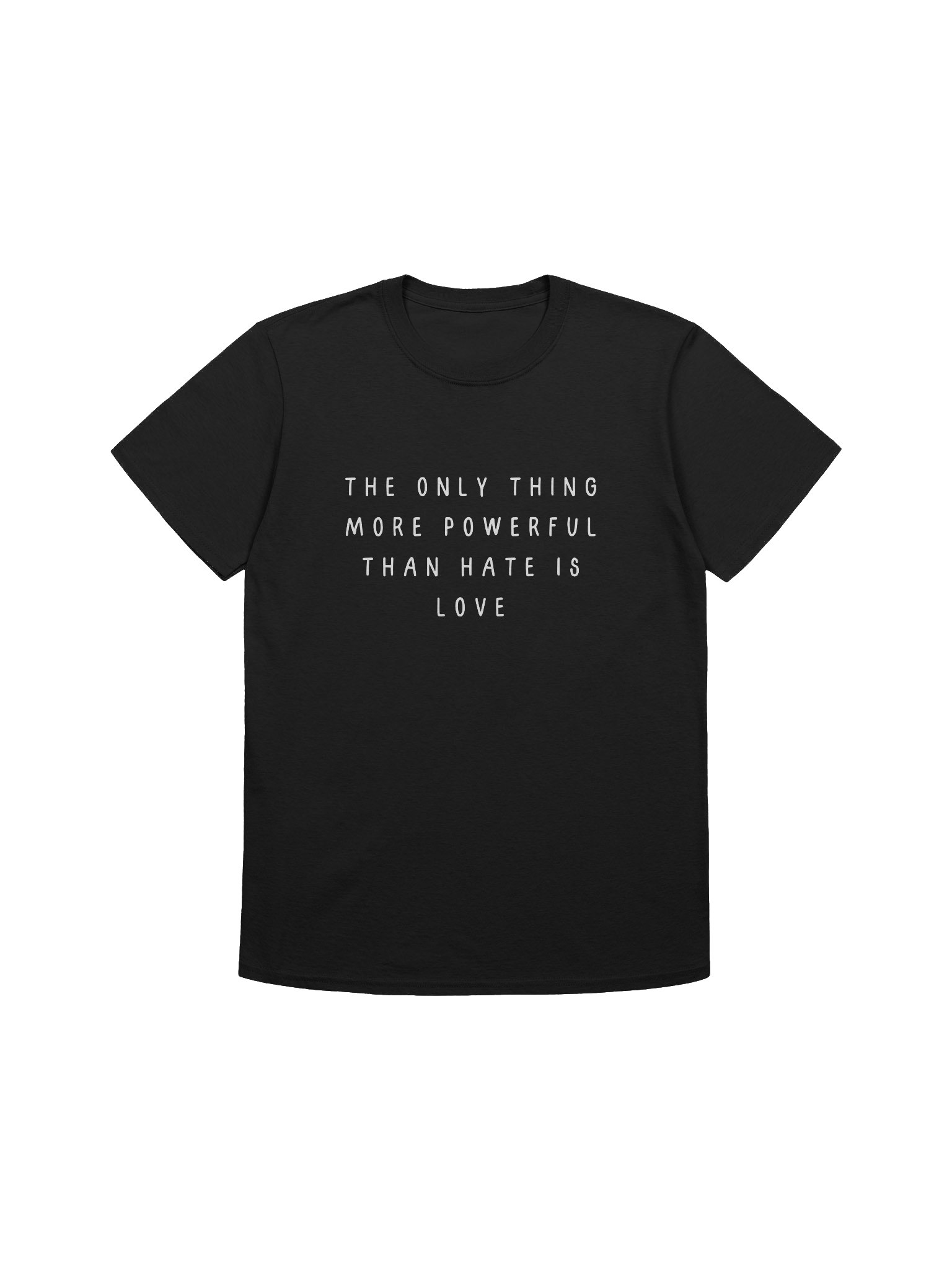The only thing more powerful than hate is love Gildan soft style t-shirt product image (1)