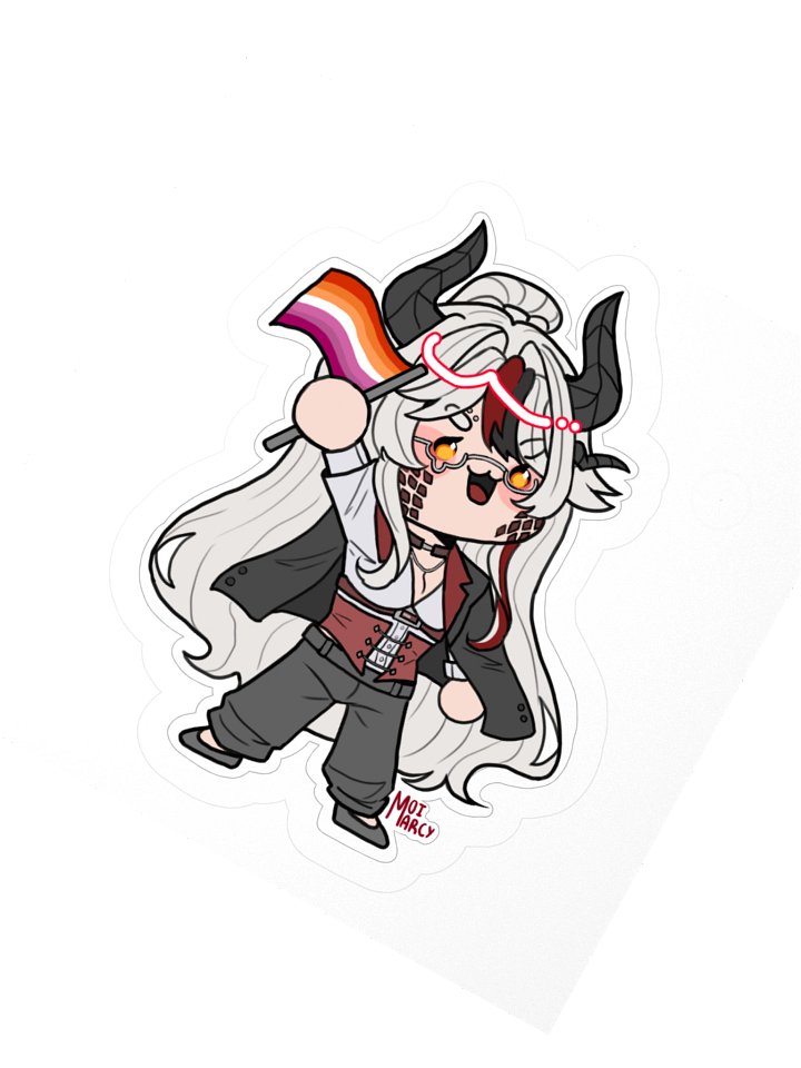 Kori Taicho Lesbian Flag Pride Sticker product image (4)