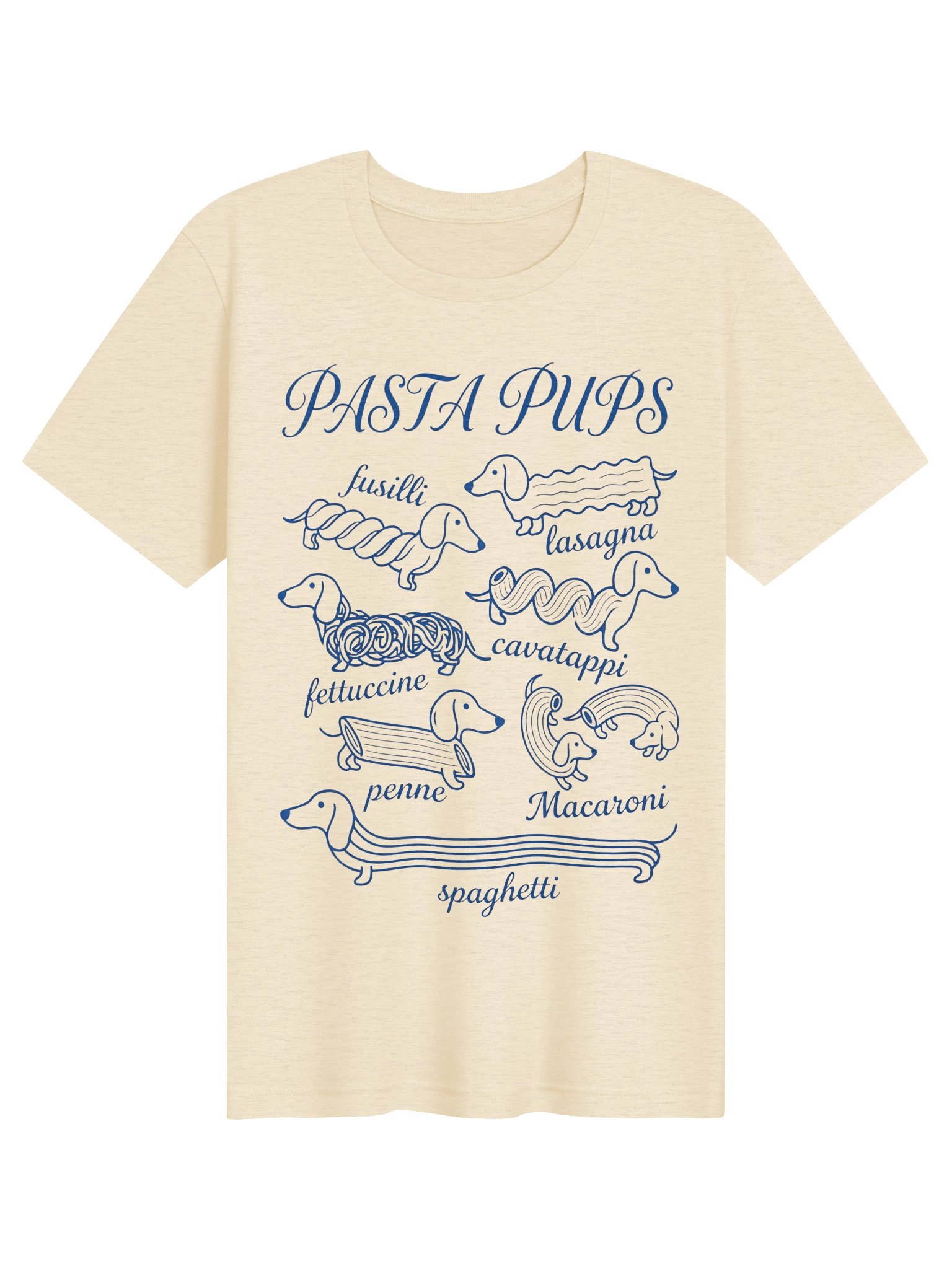Pasta Pups Dachshund T-Shirt – Cute Dog & Pasta Lover Graphic Tee product image (3)