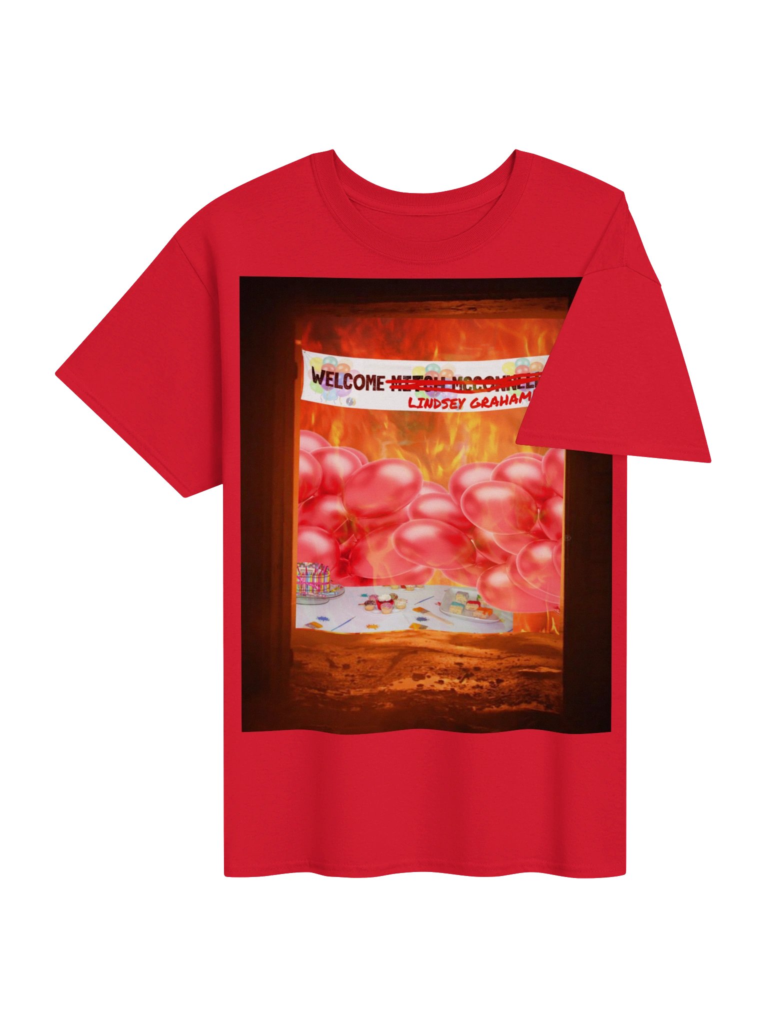 WELCOME LINDSEY GRAHAM! — T-SHIRT (DARK) product image (44)