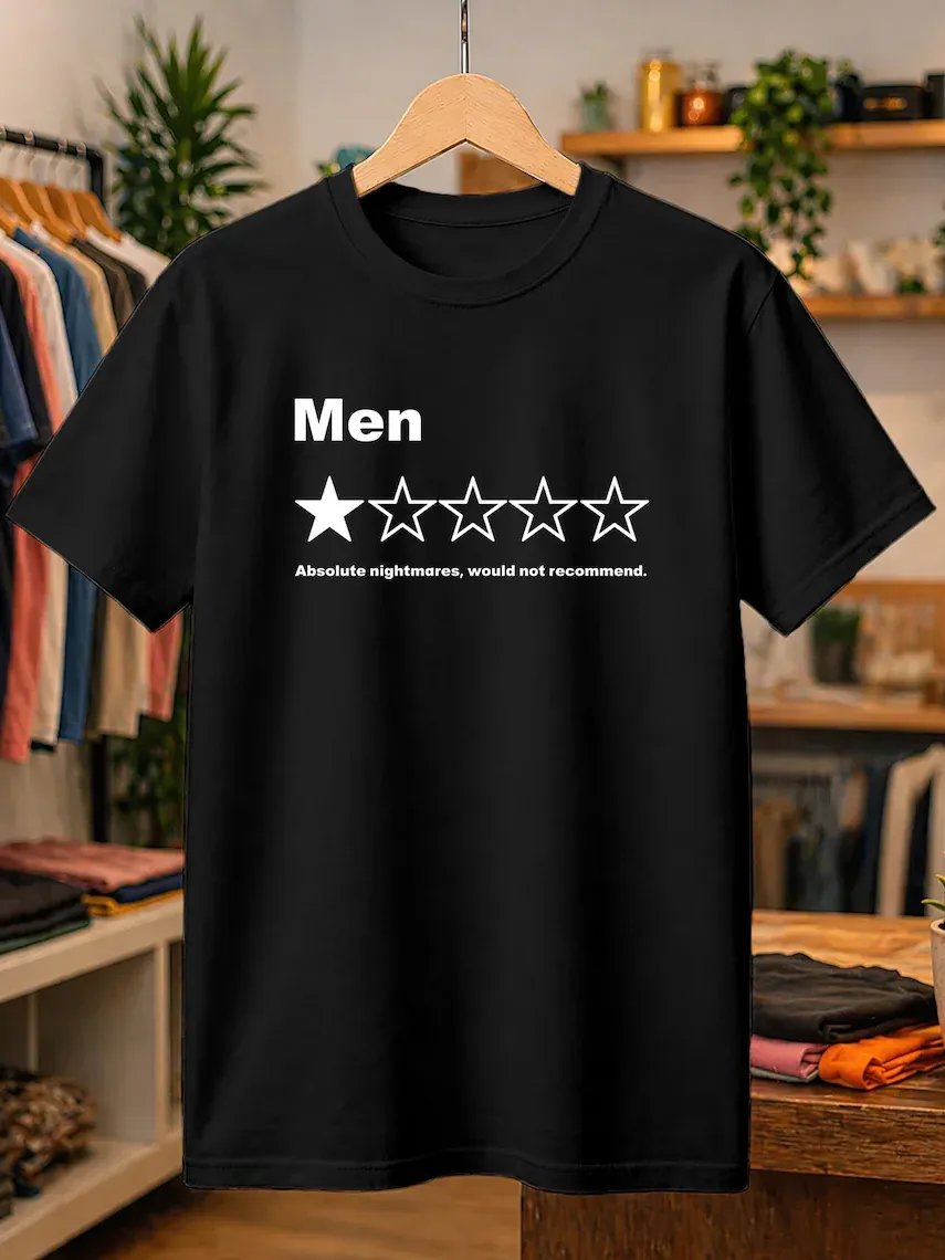 Men 1 Star Review T-Shirt - Funny Sarcastic Dating Humor Tee product image (1)