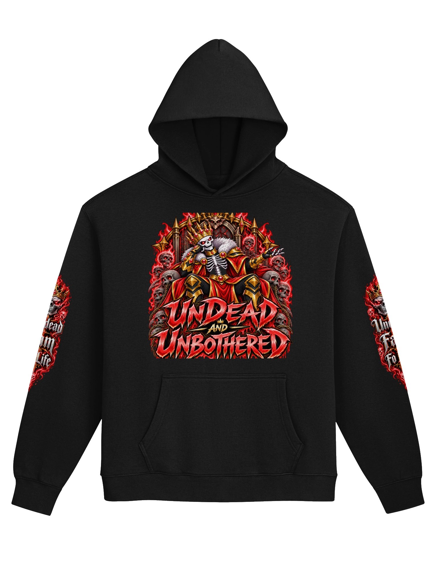 Undead and Unbothered Hoodie (Red) product image (1)