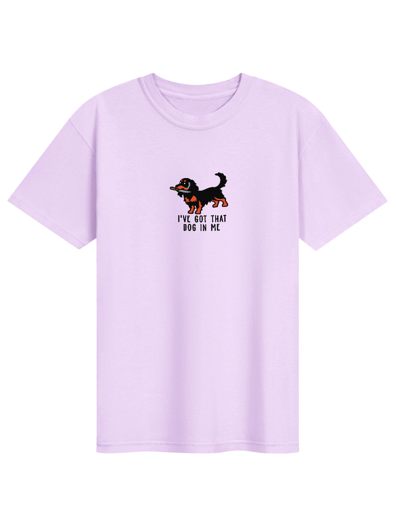 I've Got That Dog In Me Funny Chibi-Style Embroidered T-Shirt for Longhaired Dachshund(Black & Tan) Owners product image (91)