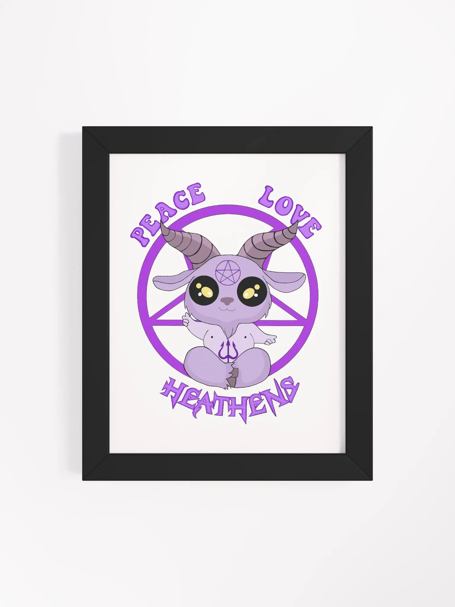 Peace, Love, Heathens Framed Picture - Purple product image (10)