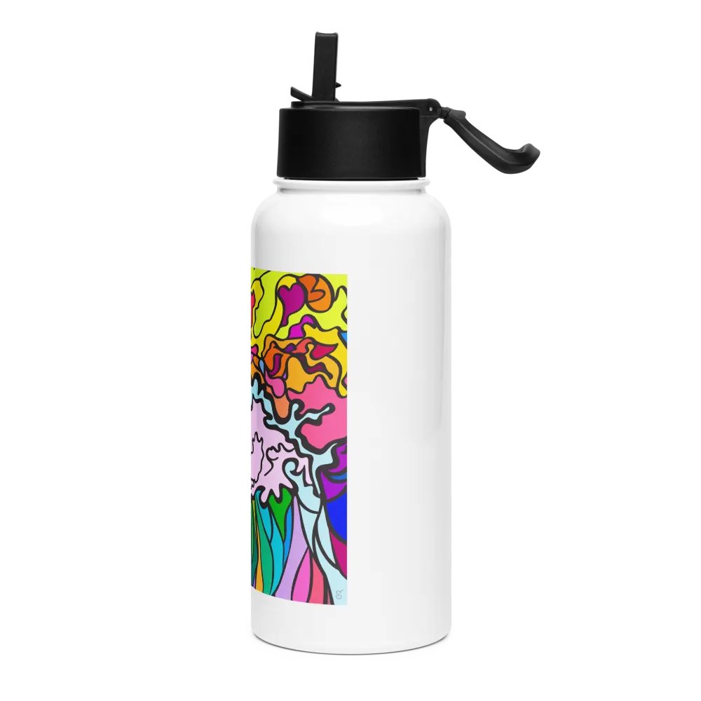 Vibrant Movement Stainless Steel Water Bottle - Wave at Sunset product image (3)