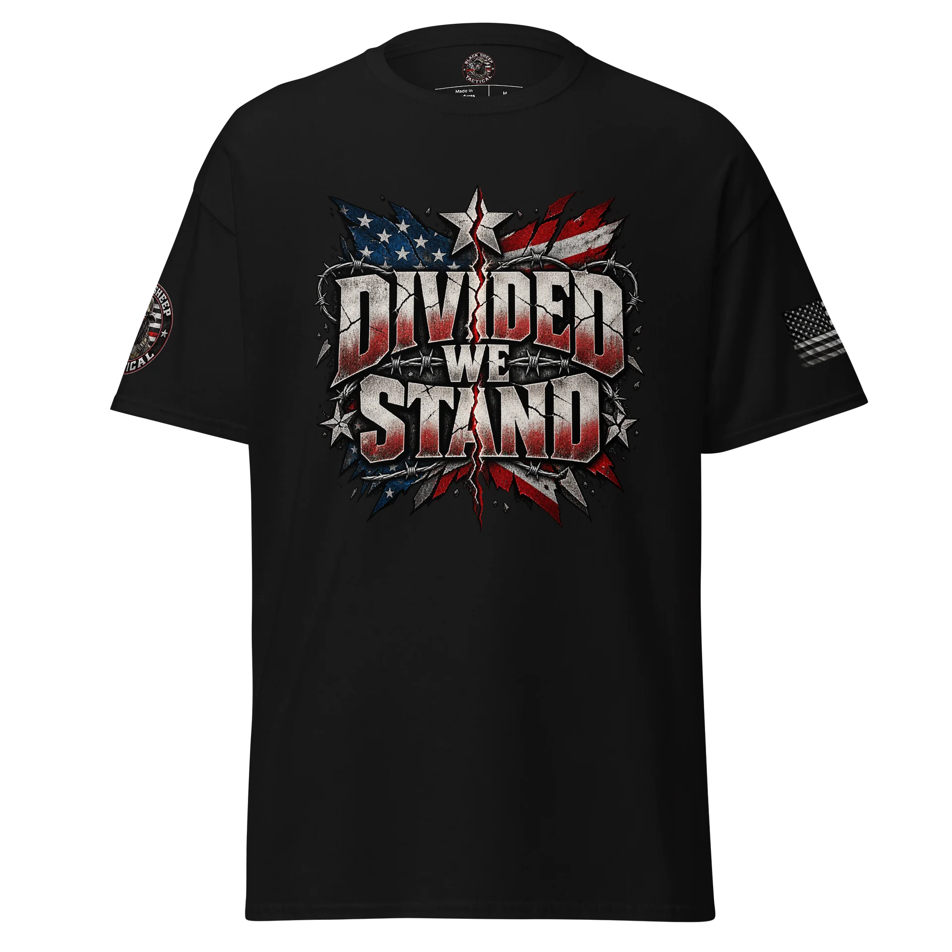 Black unisex Gildan shirt Divided we stand product image (1)