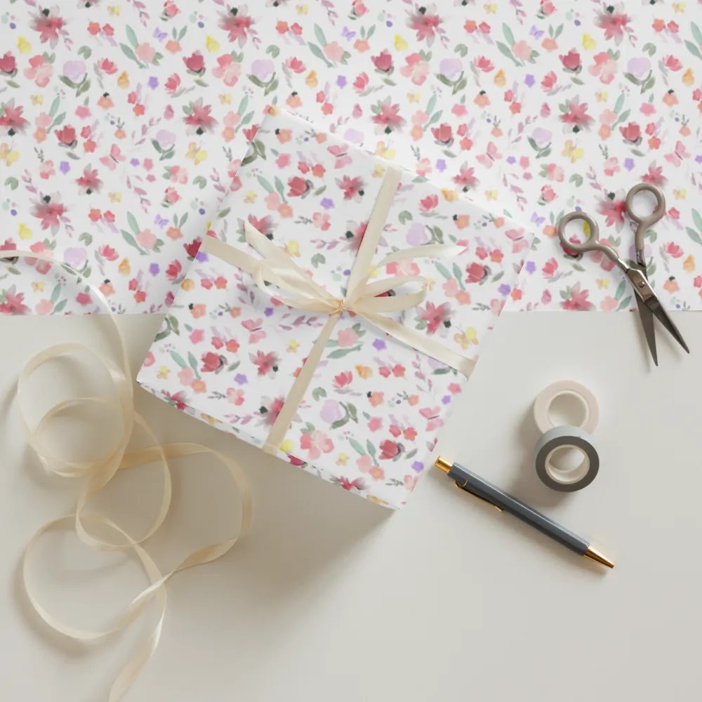 Watercolor Floral Wrapping Sheet Set product image (12)