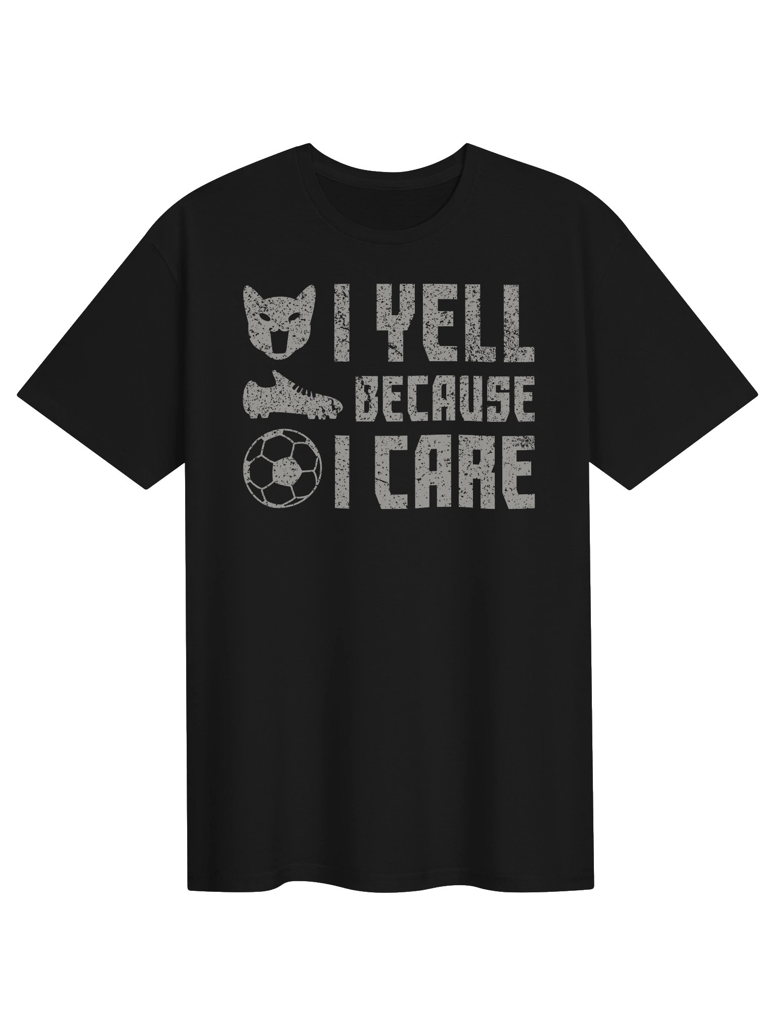 Soccer Cat (I Yell Because I Care) - Unisex Adult Super Soft Lightweight T-shirt product image (1)