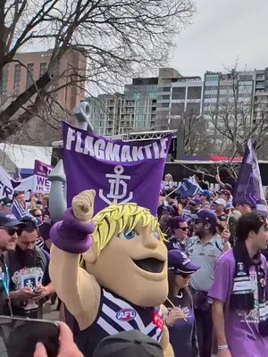 Purple pressure hits different on Grand Final week. 💜⚓️ From Freo to Melbourne. One more sleep. COME ON FREO! 💜🤍 #ForeverFreo #AFLGF #FremantleDockers #GrandFinalParade 