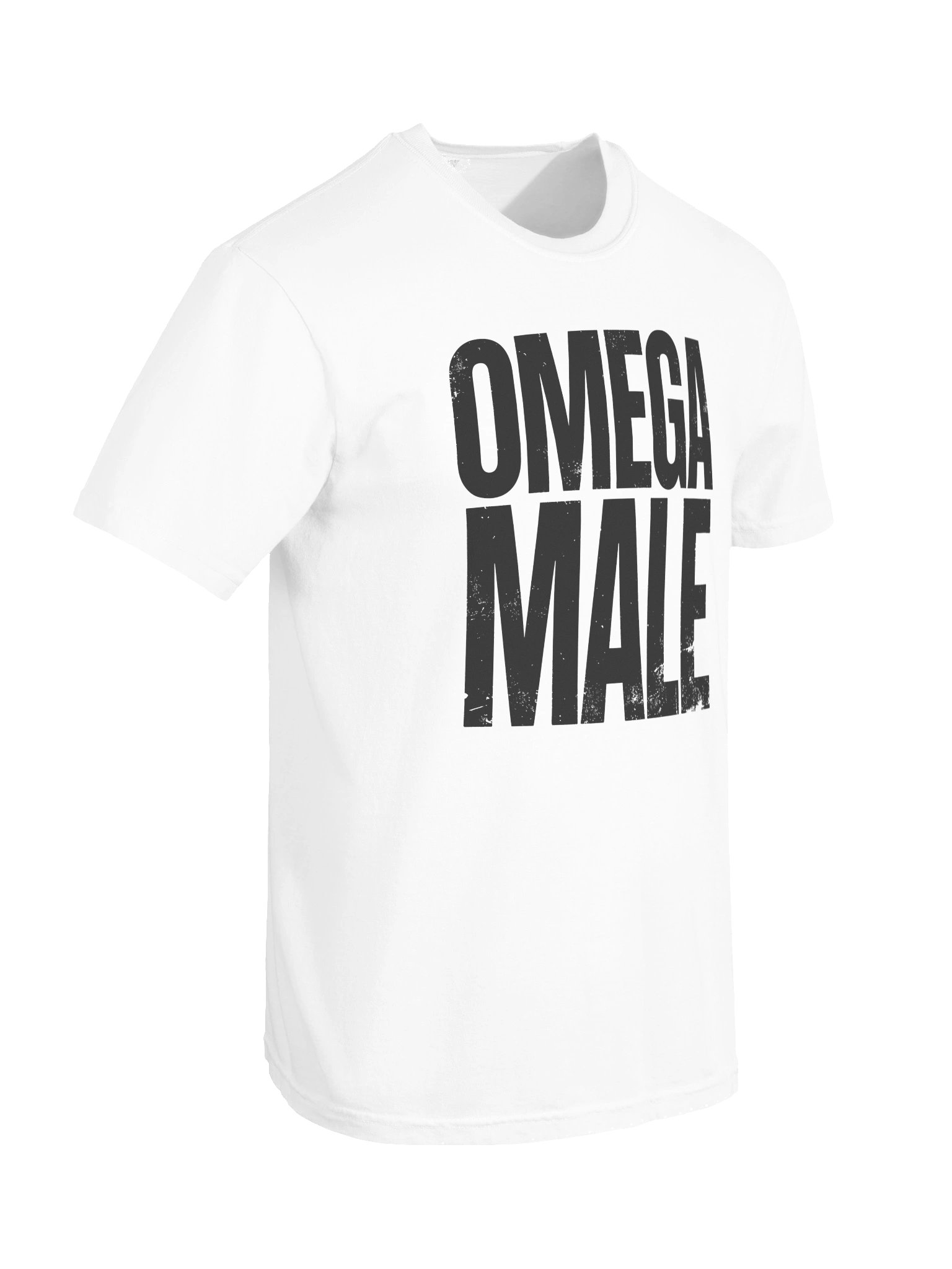 OMEGA MALE in Black Grungy Letters T-Shirt product image (3)