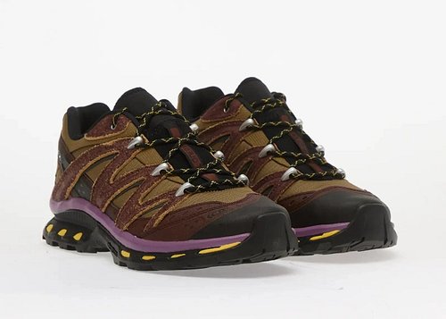XT-Quest Expedition Brings Mountain Wear to the StreetSalomon’s brown-and-grape sneaker puts weathered texture ahead of brigh...
