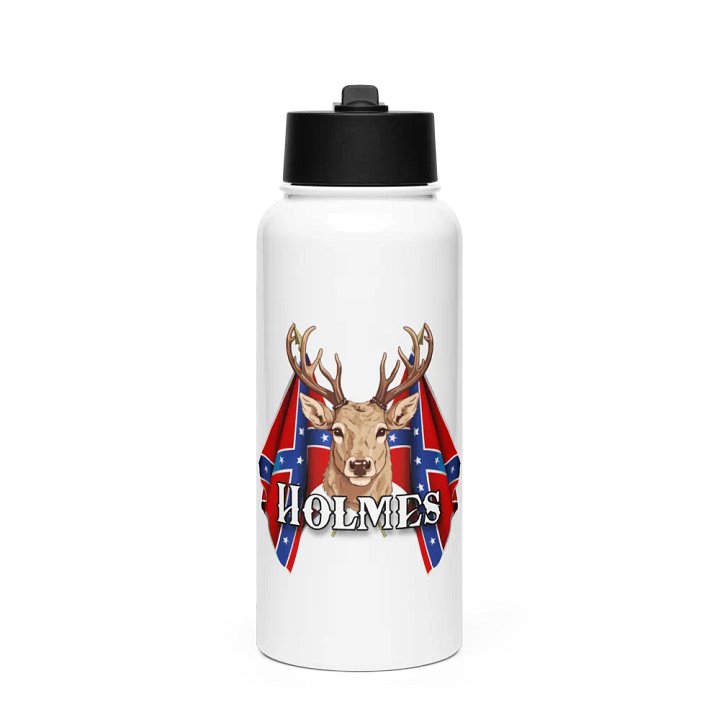 "Holmes" Last Name Rebel Redneck Deer - Stainless Steel Sports Water Bottle product image (1)