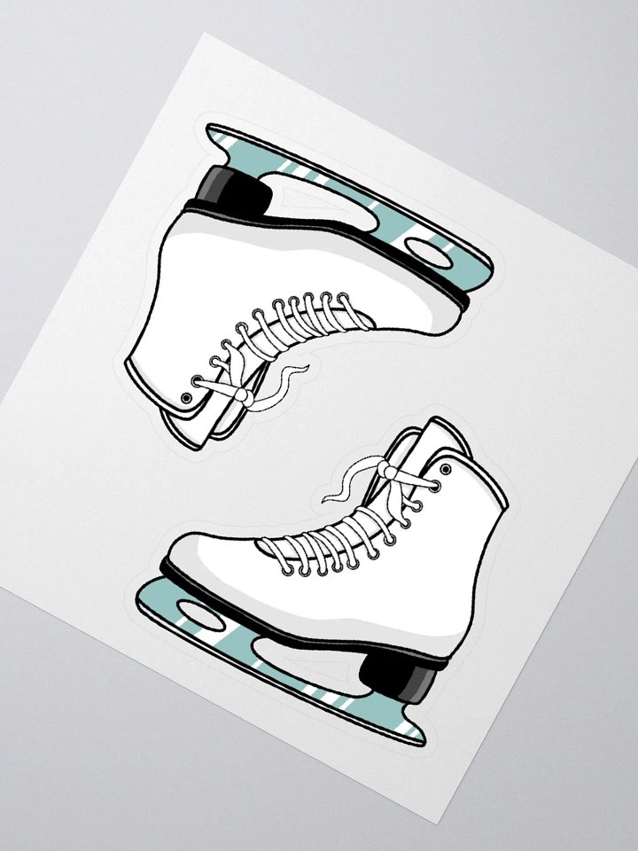 White Ice Skates Sticker Set product image (1)