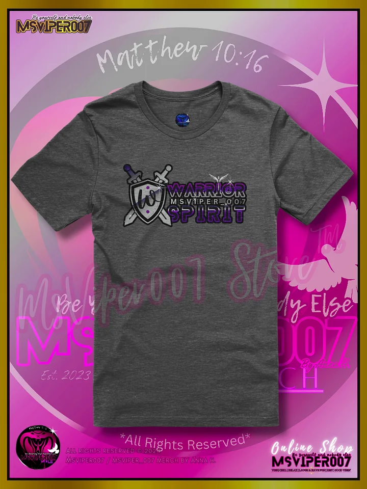 T-Shirt - MsViper007's "Warrior Spirit [violet]" Gaming Comfort T-shirt By Anna H. product image (1)