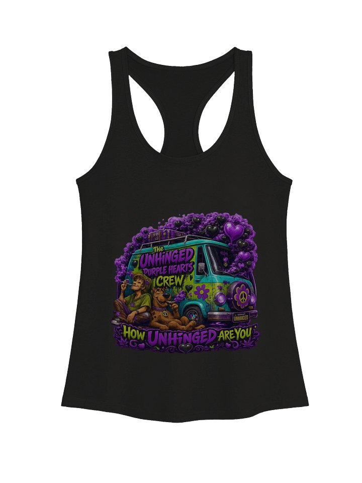The Unhinged Purple Hearts Crew Racerback Tank product image (1)