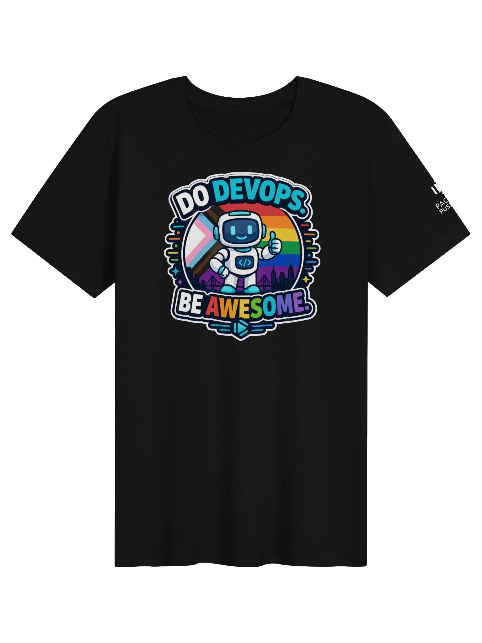 Do DevOps. Be Awesome. Pride Robot Tee product image (3)