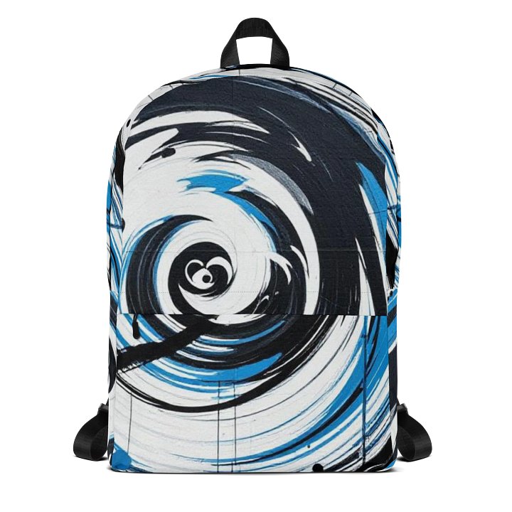 Boys Black, White, Blue Swirl Backpack product image (2)
