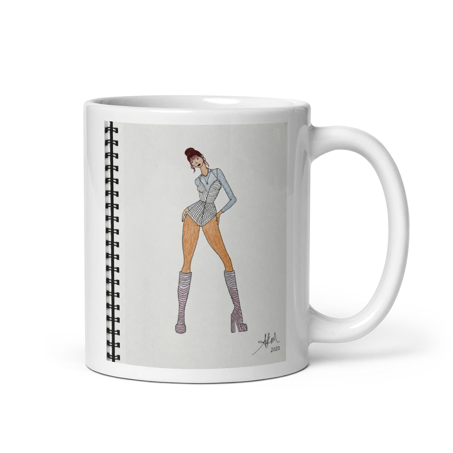 AK’s Chic in Stripes and Boots Fashion Design Mug product image (1)