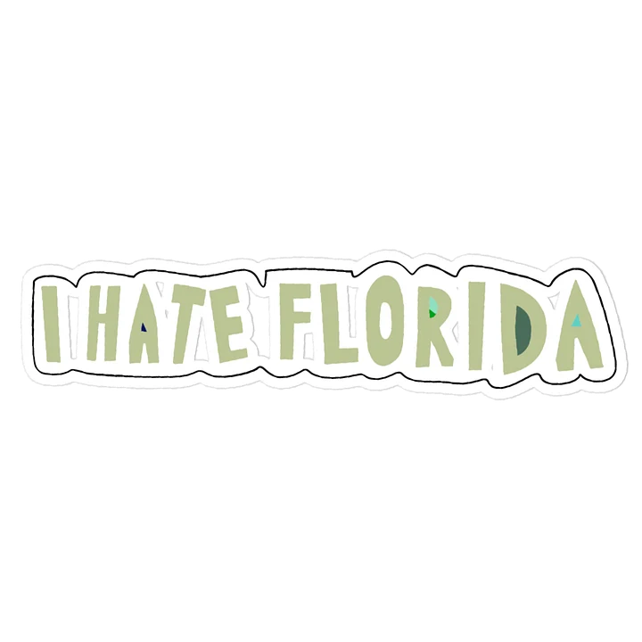 I Hate Florida Sticker - Green product image (1)