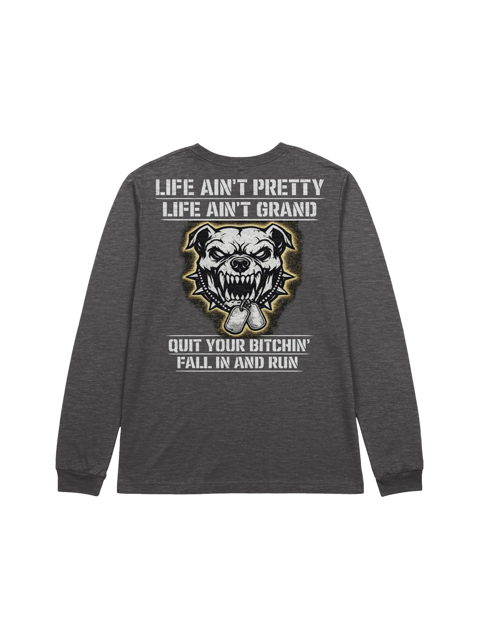 Devil Dogs on the Hunt — Life Ain't Pretty Long Sleeve | Warrior Shaman product image (3)