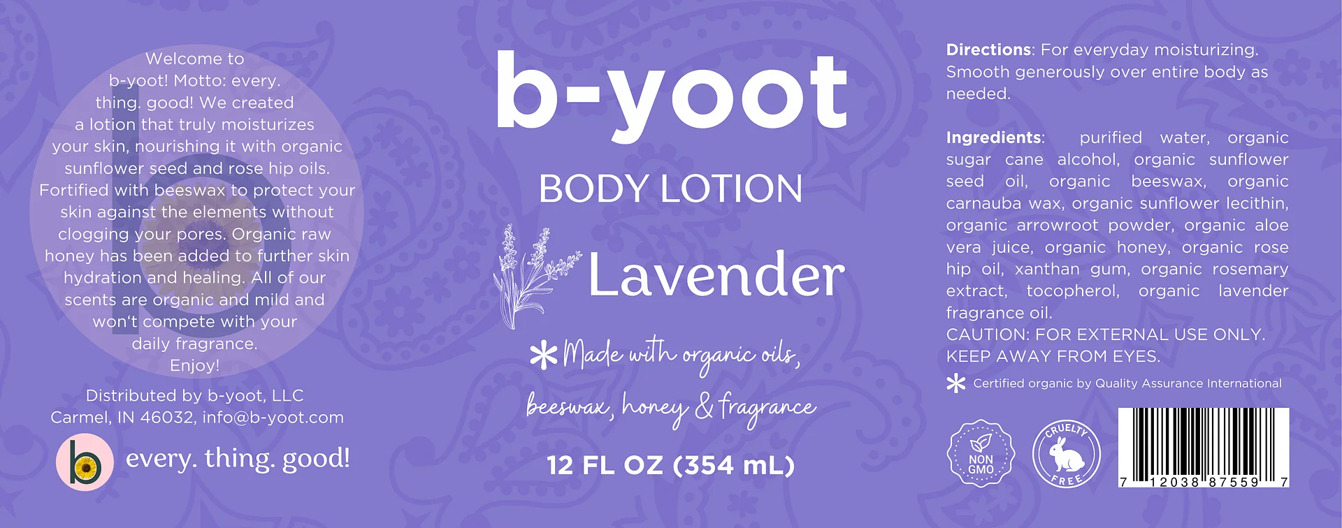 b-yoot® Organic Lavender Body Lotion product image (5)