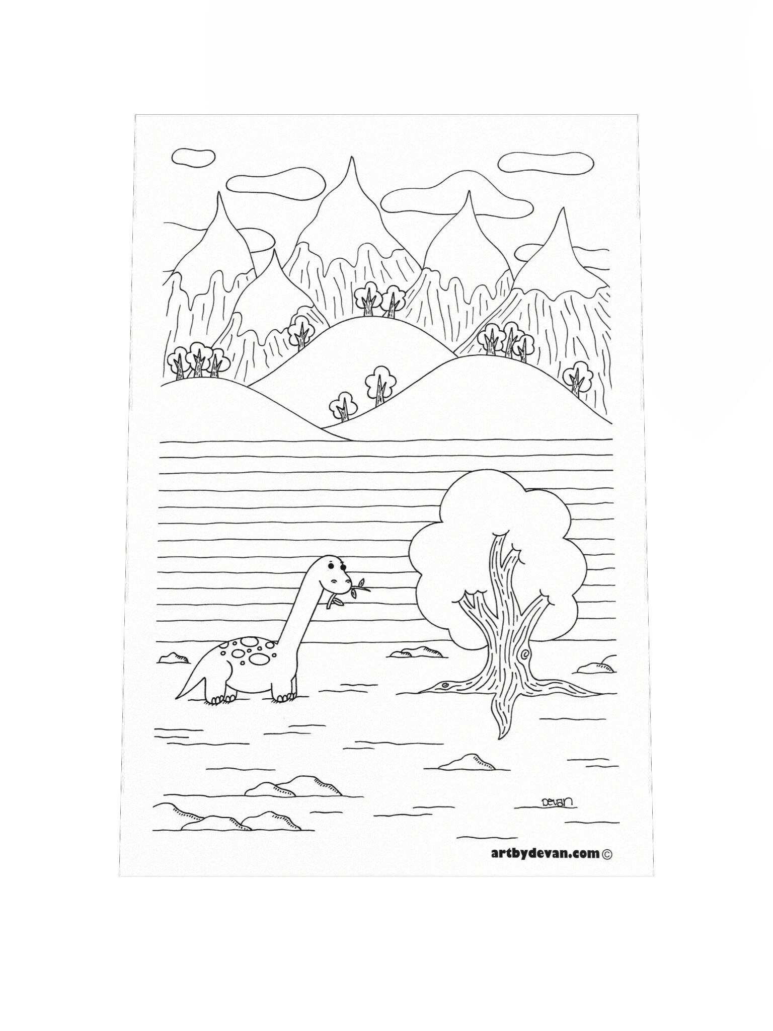 Color Your Own Art: Dinosaur product image (1)