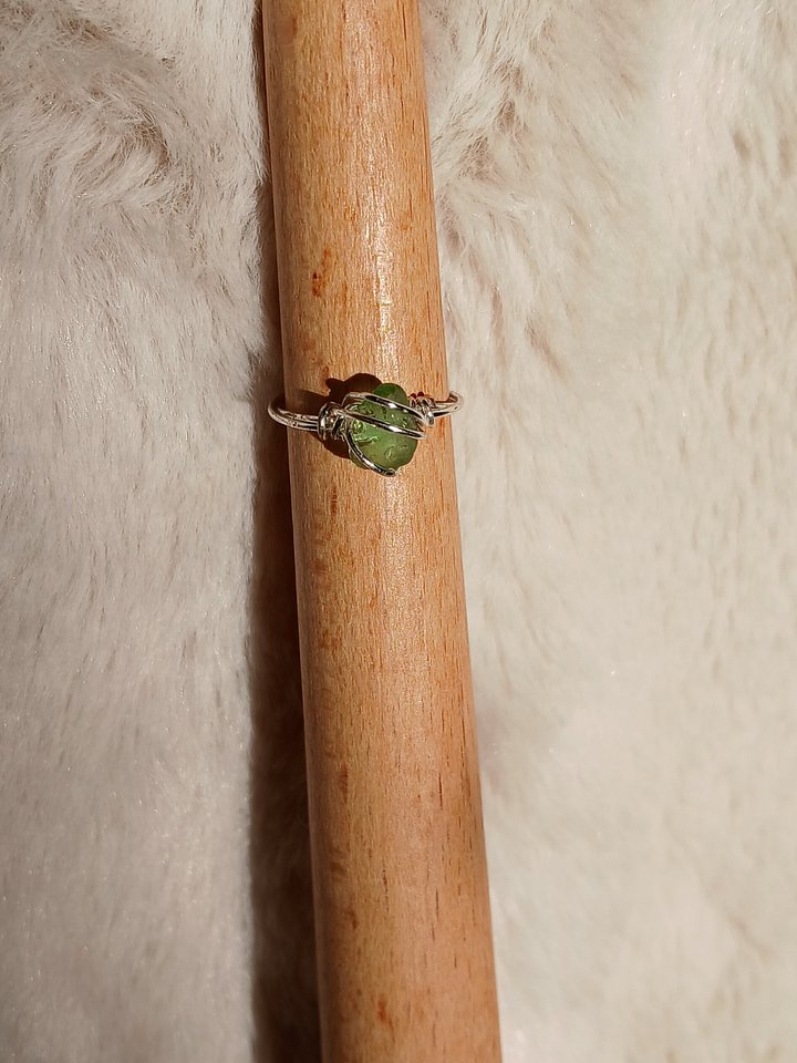 Size 3 & 3.5 Hand-Wrapped Sea glass rings Oahu Hawaii product image (20)