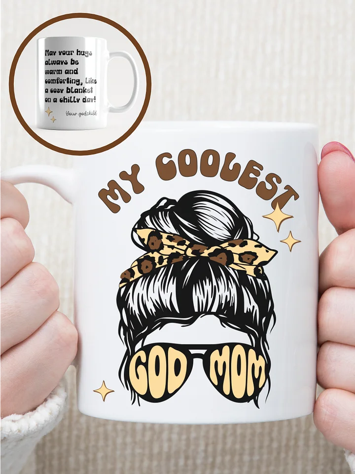 Retro groovy coffee mug, Godmother proposal, Birthday gift for godmom product image (1)