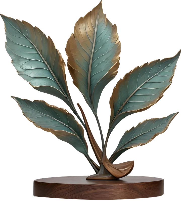 Bronze Euphoria – Nature-Inspired Sculpture PNG product image (1)