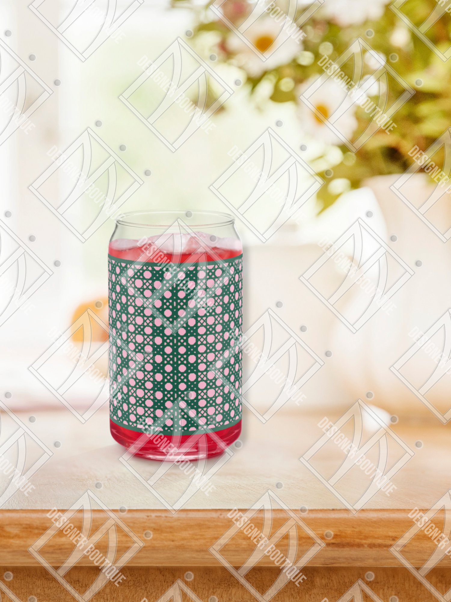 Verdant Garden Monogram A Can-Shaped Glass product image (9)
