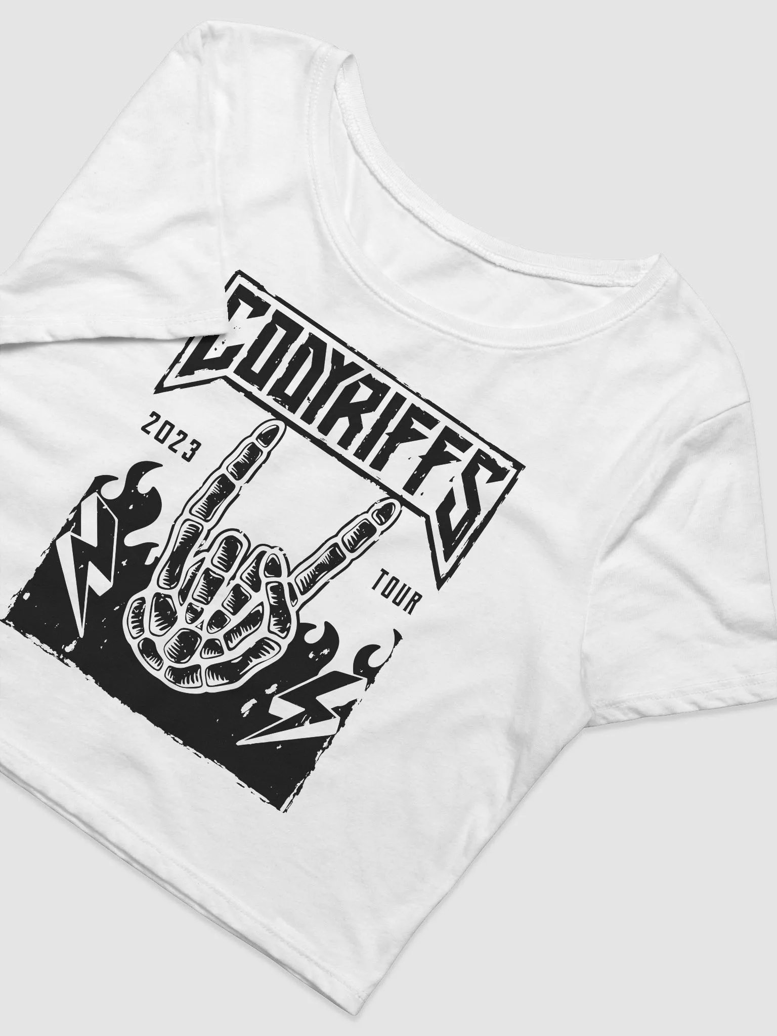 CR 2023 Tour - White Crop Top product image (2)