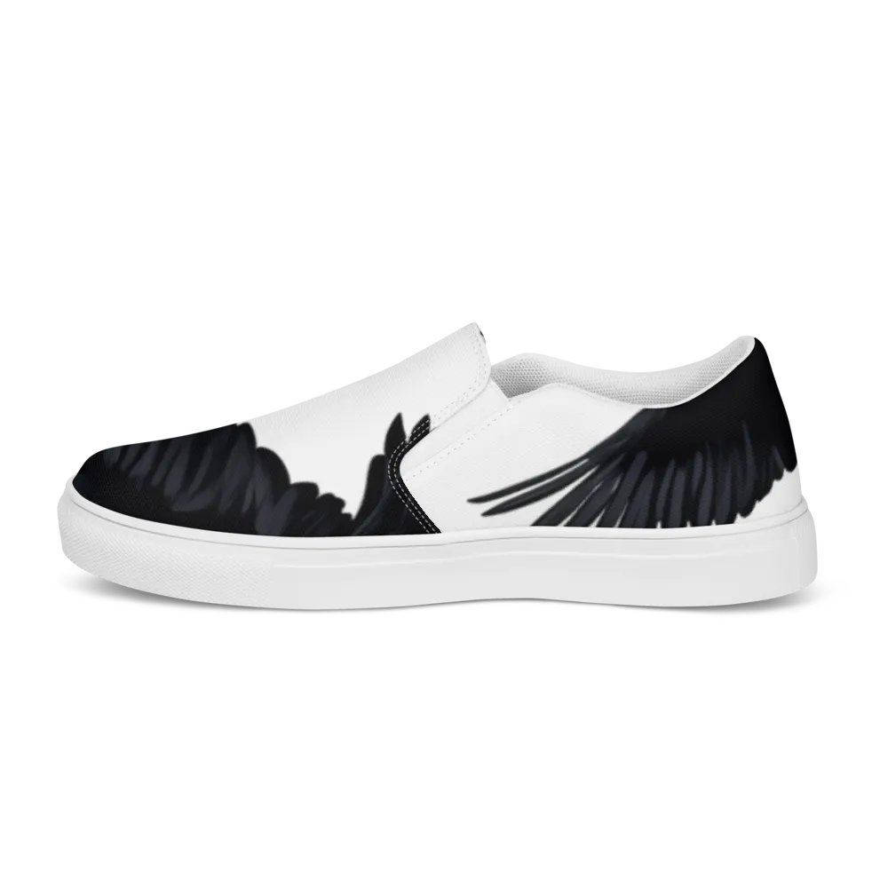 Men's Slip-On Canvas Shoes with Unique Crow Design 🖤 product image (8)