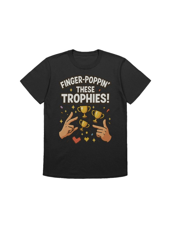 Finger-Poppin’ These Trophies – Funny PlayStation Gamer Achievement T-Shirt product image (1)