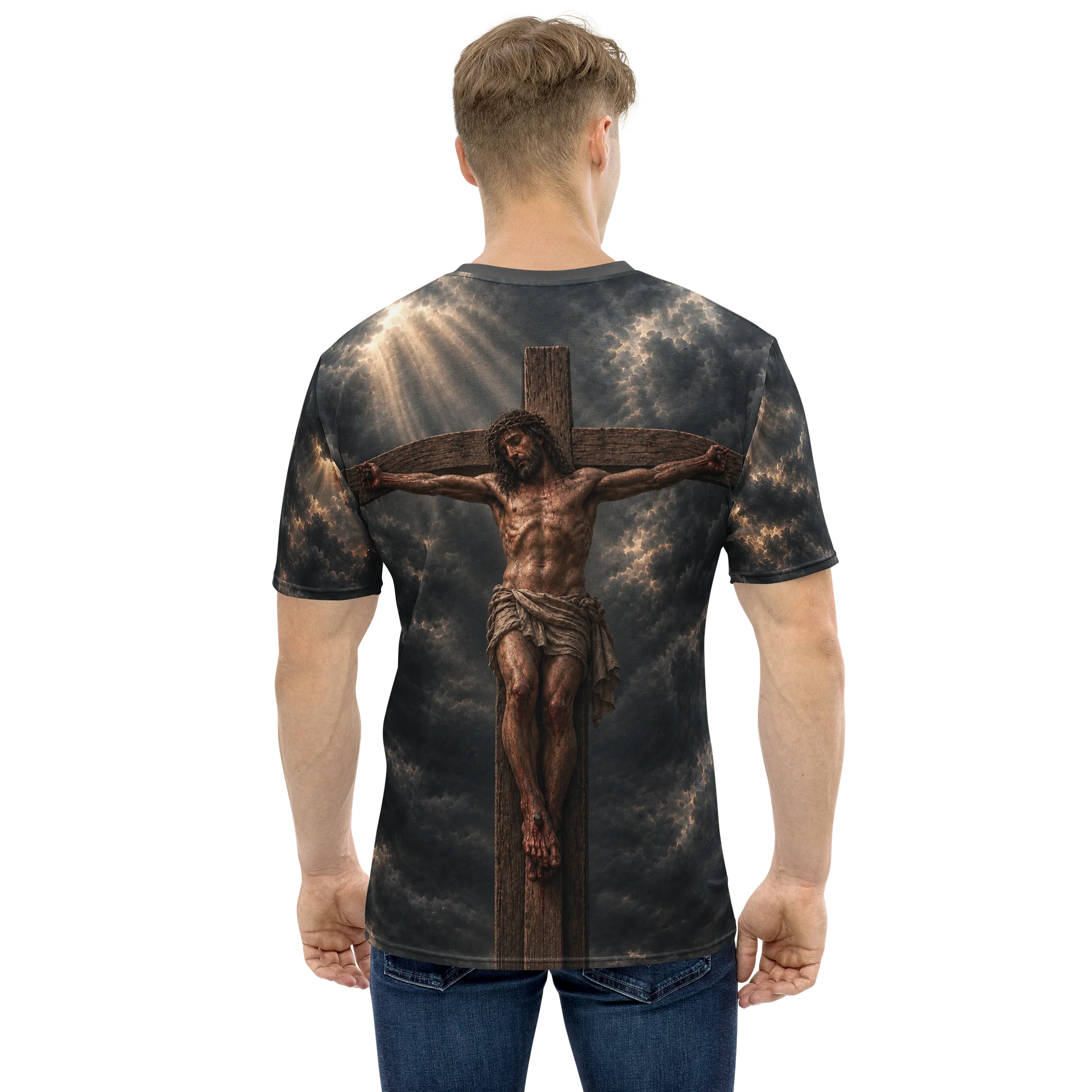 IT IS FINISHED — Christ on the Cross All-Over Tee product image (3)