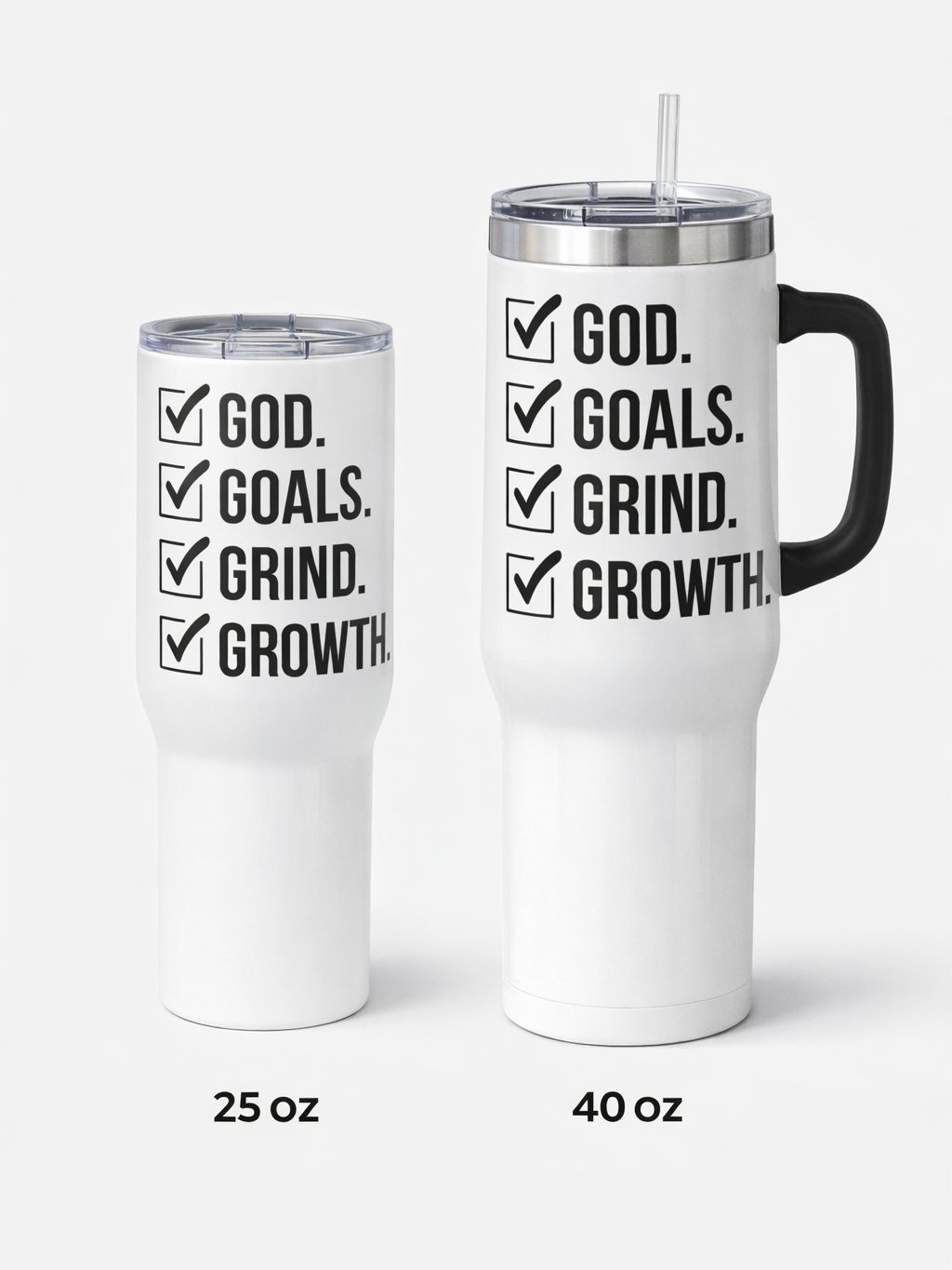 On-the-Go Stainless Steel God Goals Tumbler product image (2)