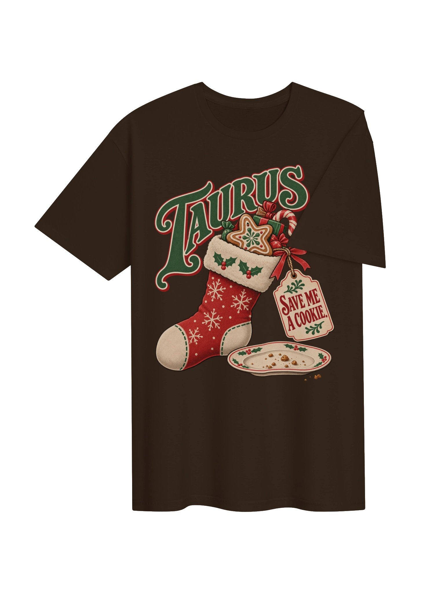 Taurus Save Me a Cookie Christmas T-Shirt product image (4)