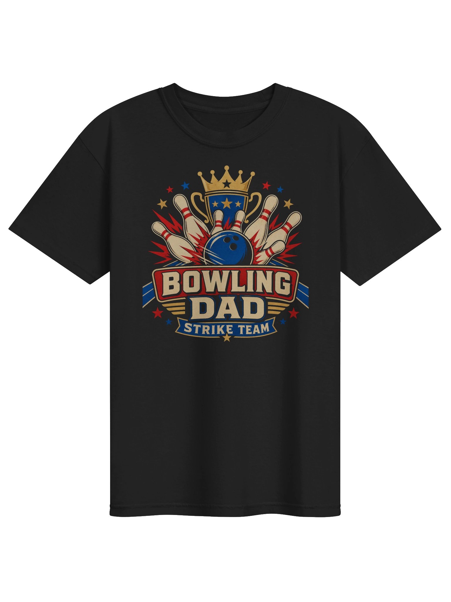 Bowling Dad T-Shirt | Bold Strike Team Retro Bowling Tee product image (1)