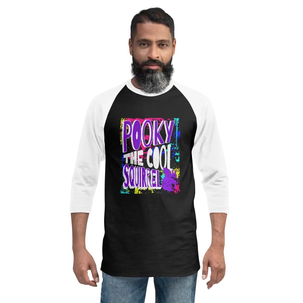 POOKY THE COOL SQUIRREL RAGLAN TEE product image (2)
