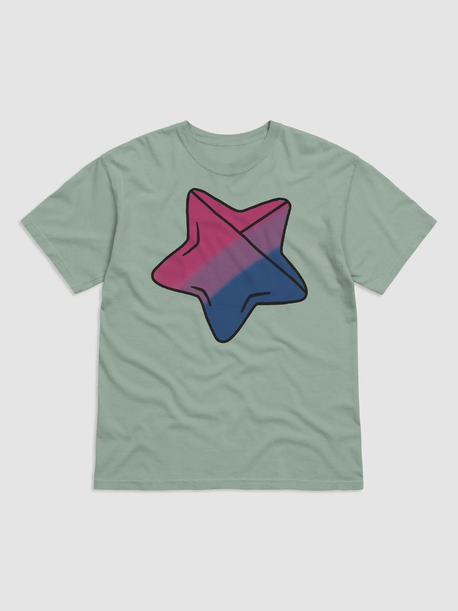 Bi Pride Folding Star T Shirt product image (6)