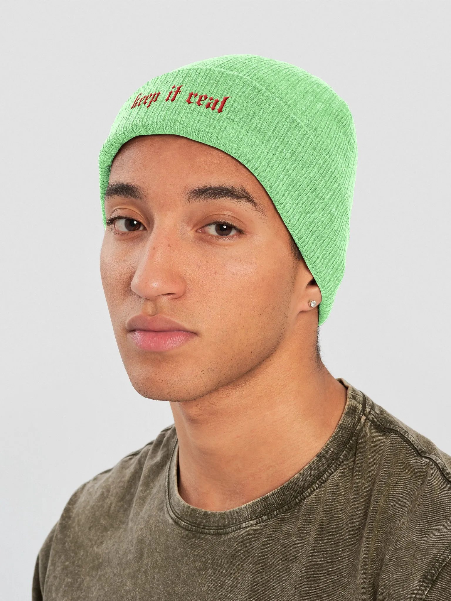 Realistic Red Gothic Knit Beanie product image (28)