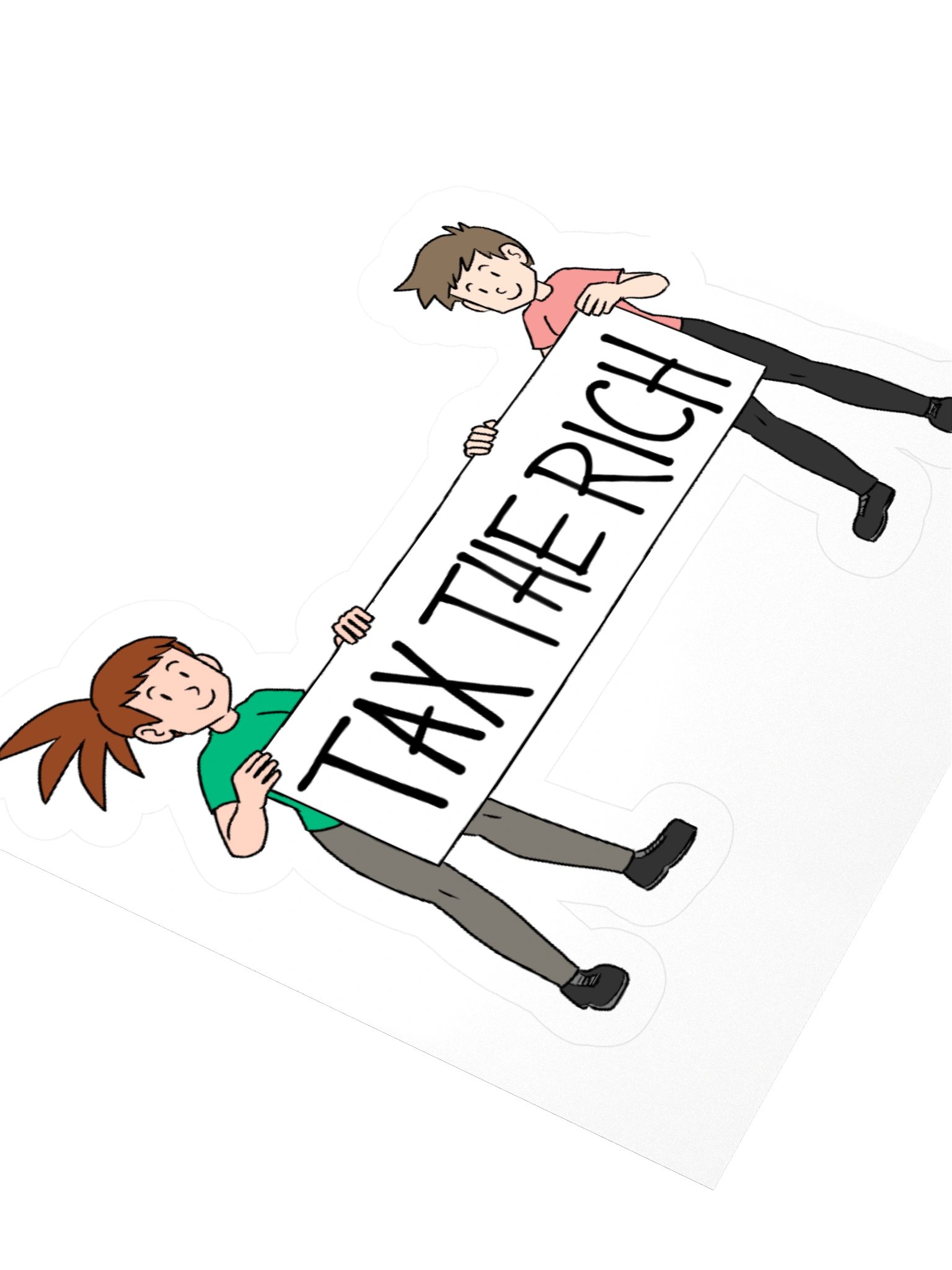 "Tax the rich" banner die-cut sticker product image (9)