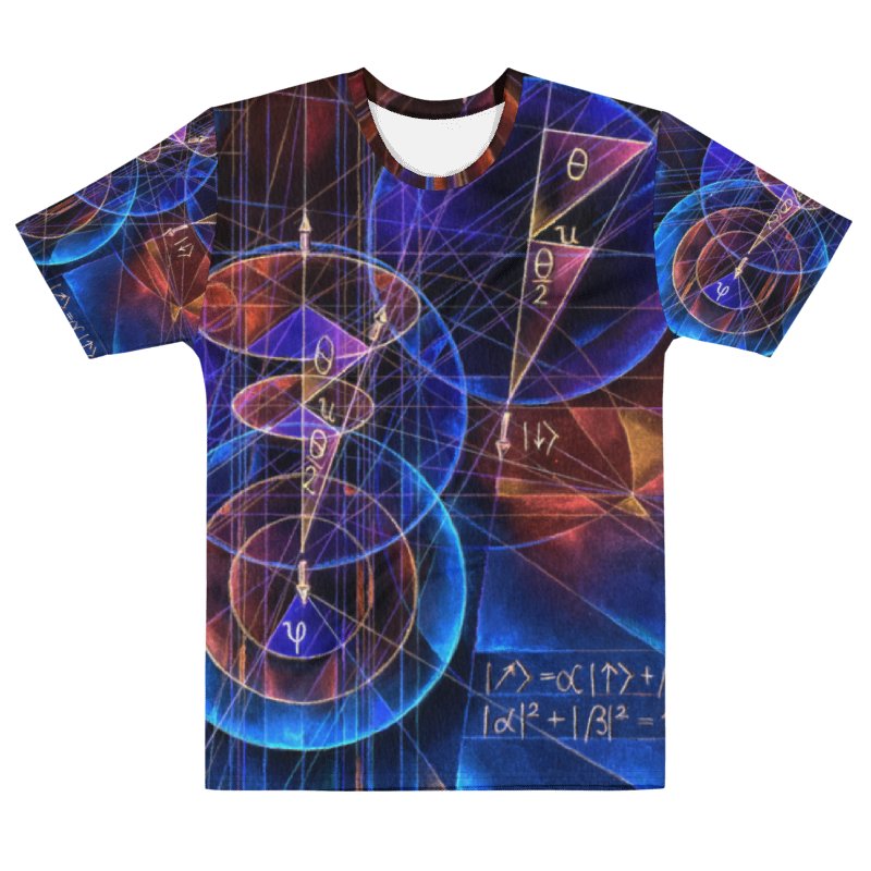 Spinning Projection - Quantum Physics Negative Art Men's Crew Neck T-Shirt product image (3)