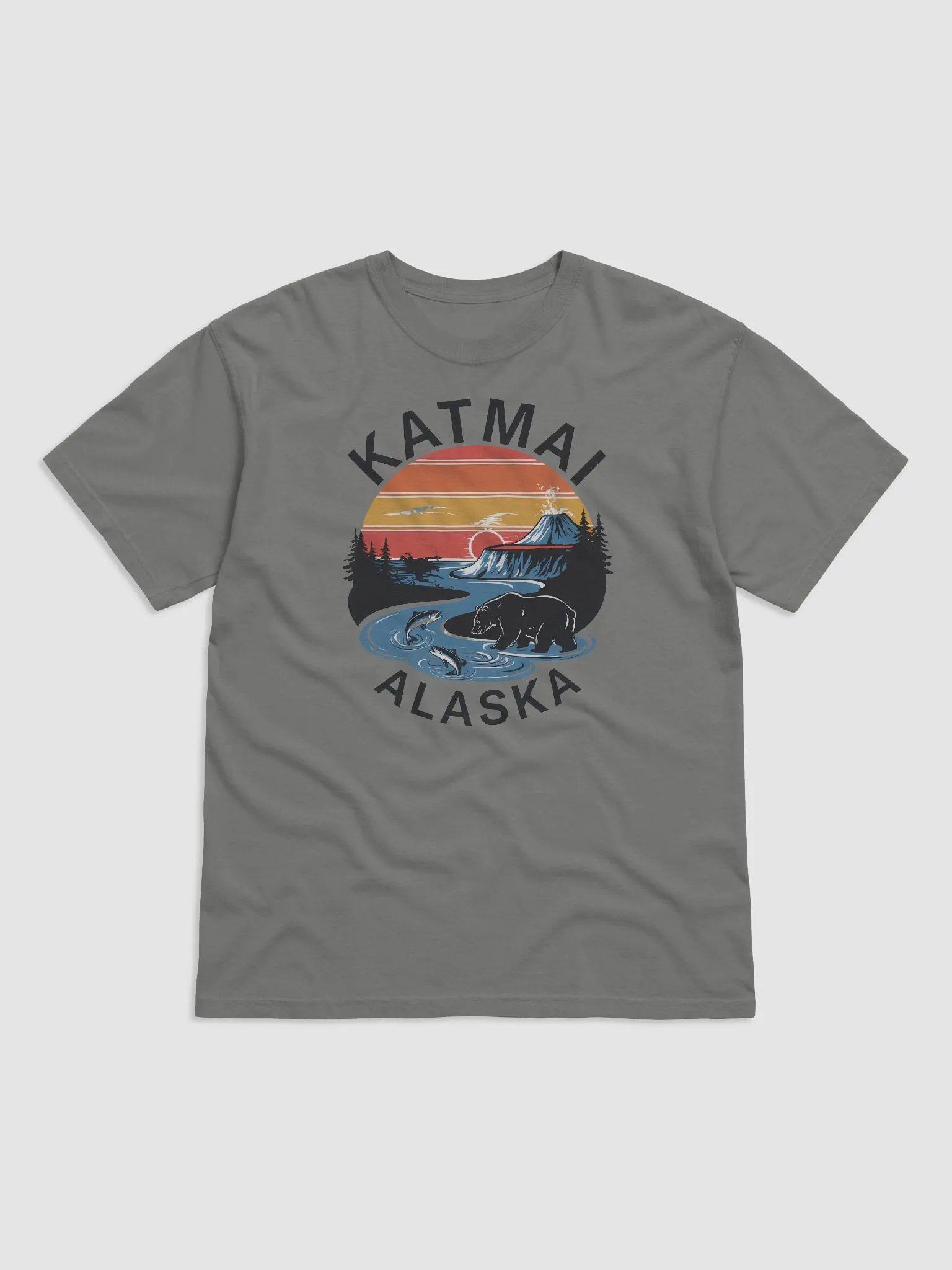 Katmai Alaska Bear Landscape T-Shirt product image (2)