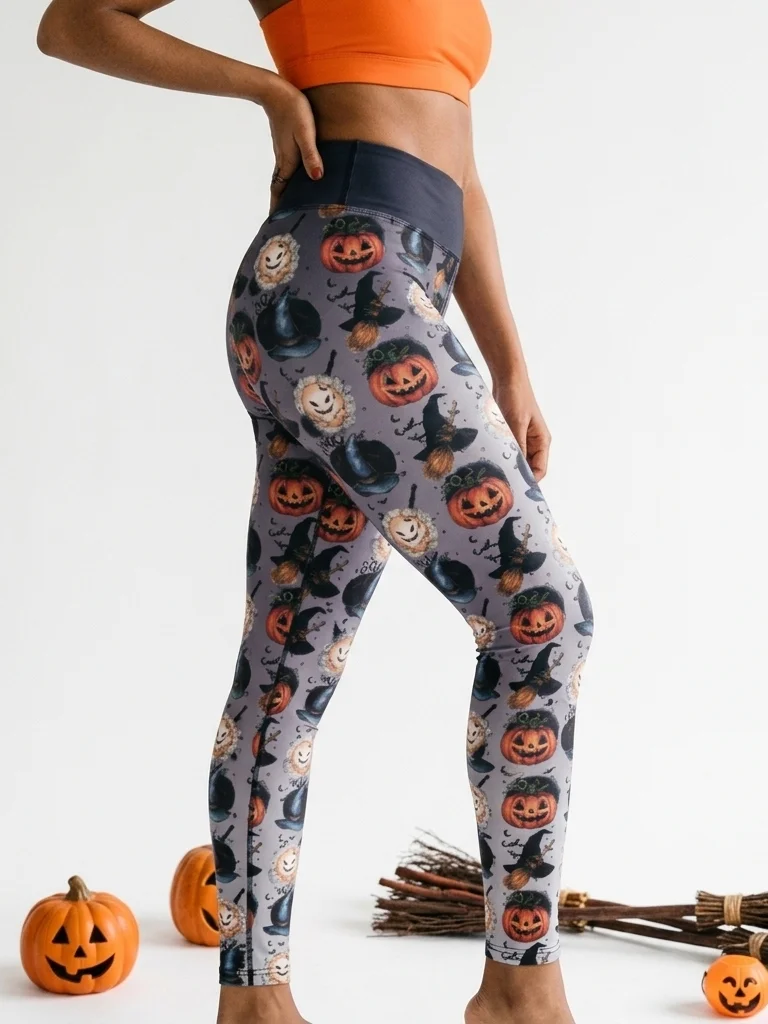 Spooky Elegance-Halloween edition-yoga leggings product image (7)