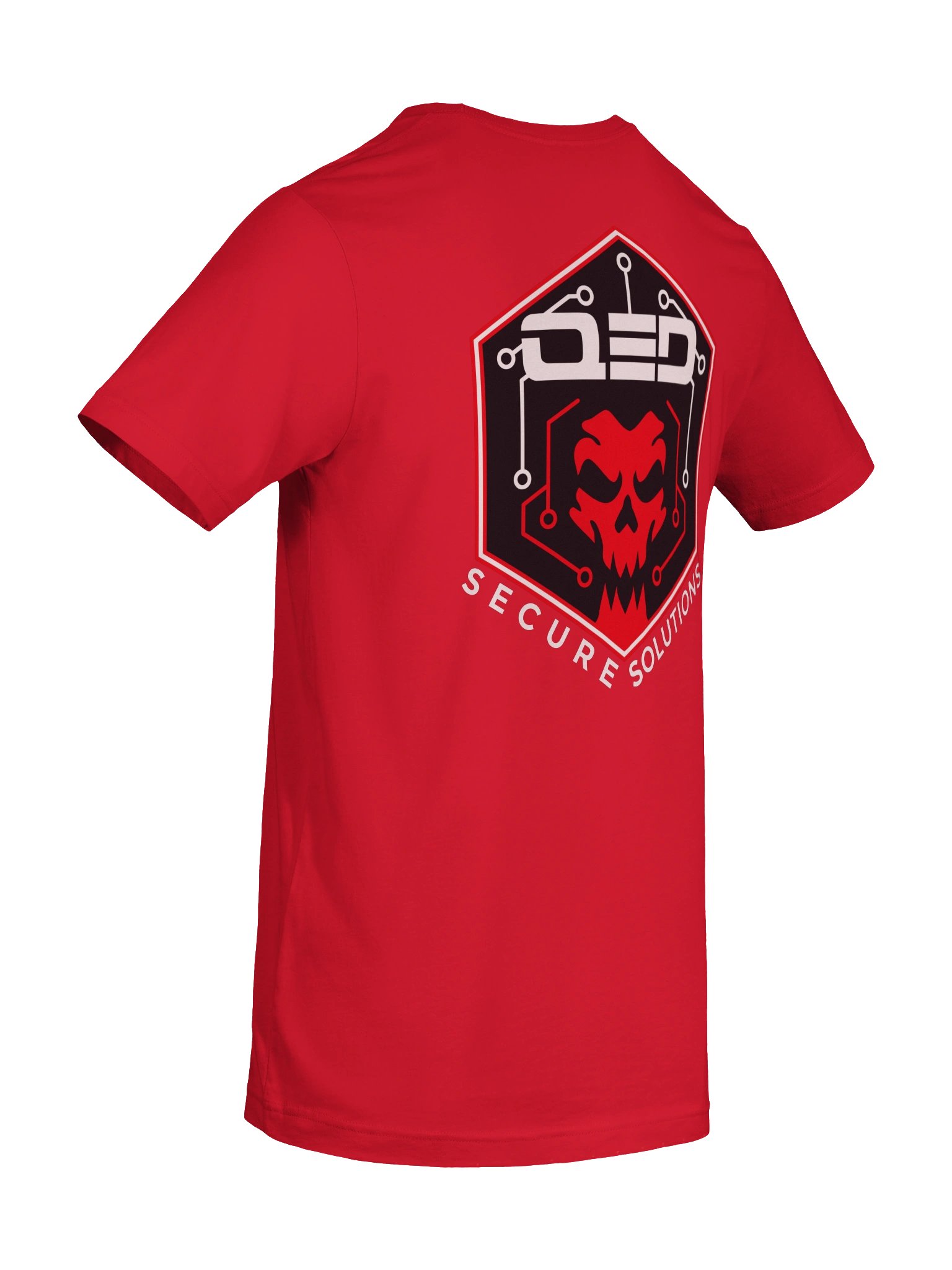 QED Red Shirt Small Logo Front w/ Large Skull Logo on Back product image (8)