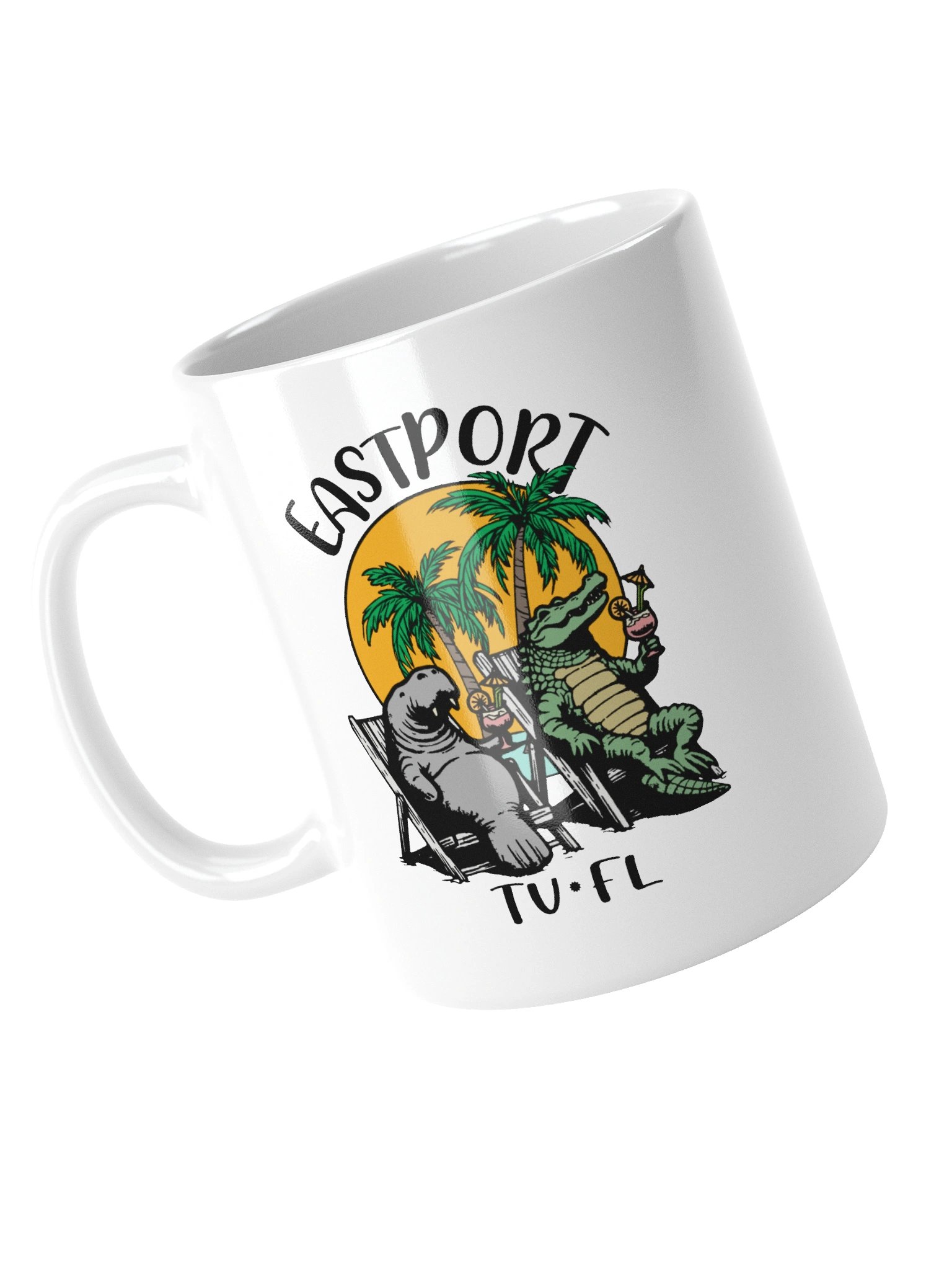 Eastport TV Florida USA Fun Manatee Alligator Design Coffee Mug product image (4)