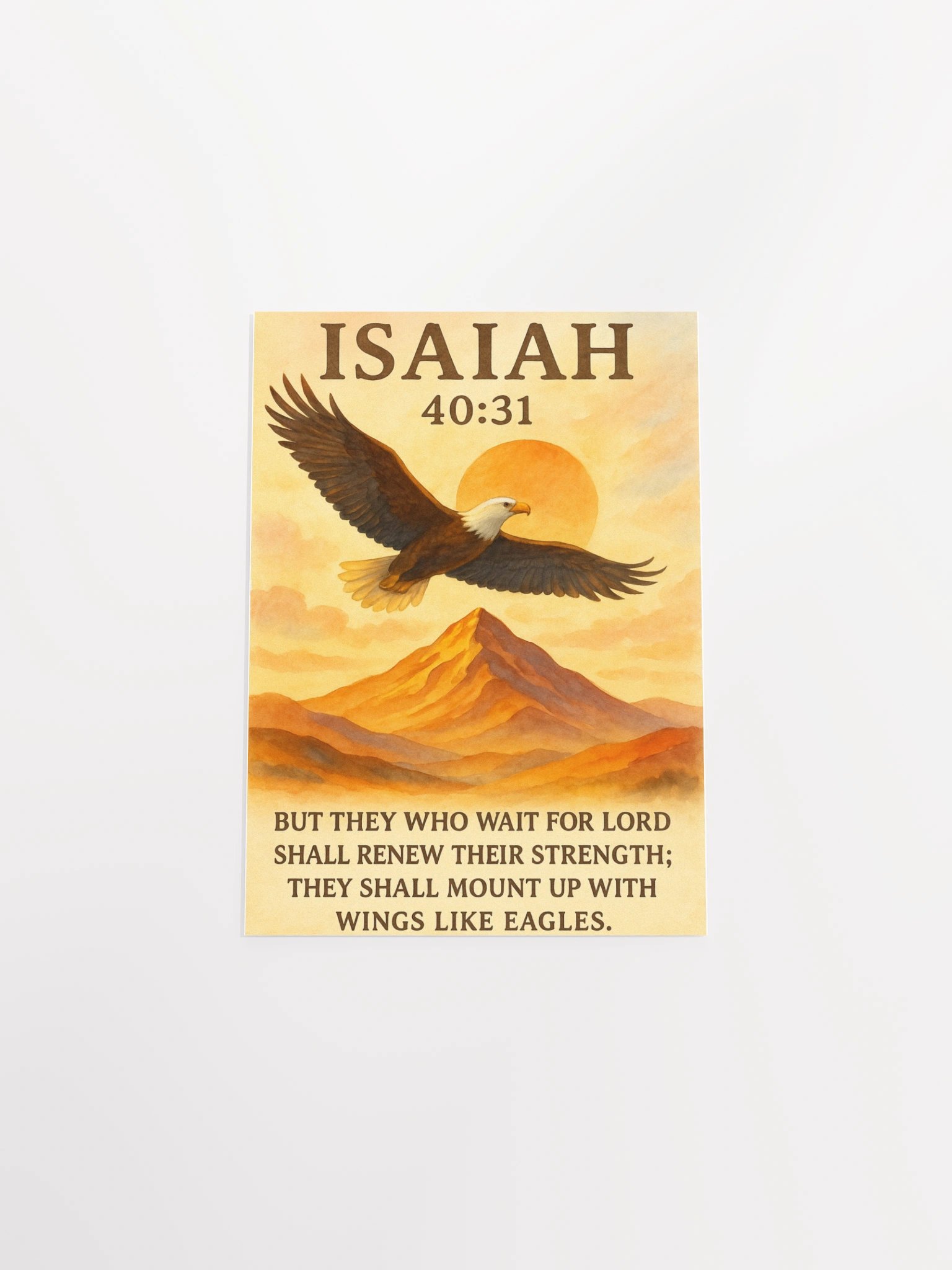 Isaiah 40:31 Christian Poster – But They That Wait Upon the Lord Shall Renew Their Strength Wall Art product image (4)