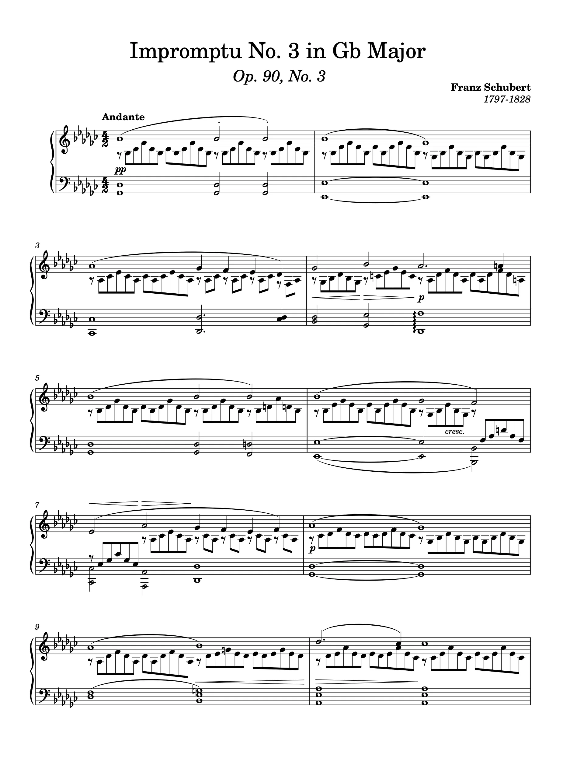 Impromptu No. 3 in G-flat Major, Op. 90, D. 899 product image (1)